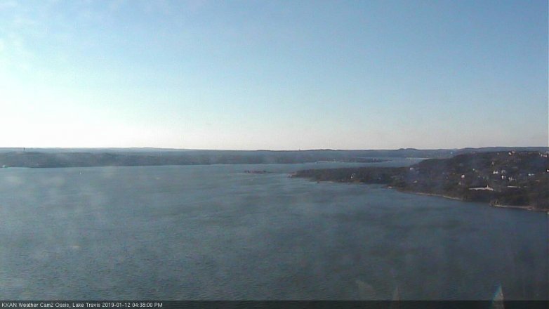 Lake Travis webcam, January 12, 2019 3:40 PM CT
