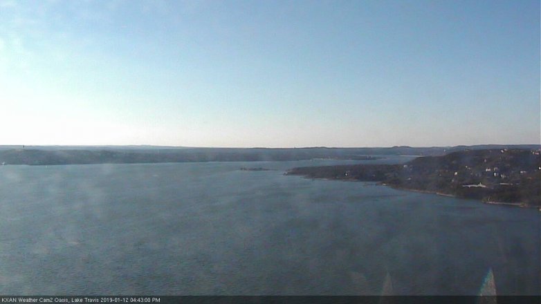 Lake Travis webcam, January 12, 2019 3:45 PM CT