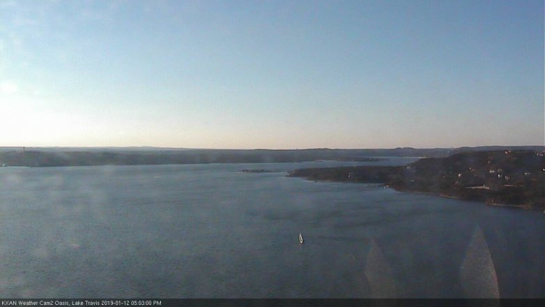 Lake Travis webcam, January 12, 2019 4:05 PM CT