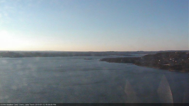 Lake Travis webcam, January 12, 2019 4:10 PM CT