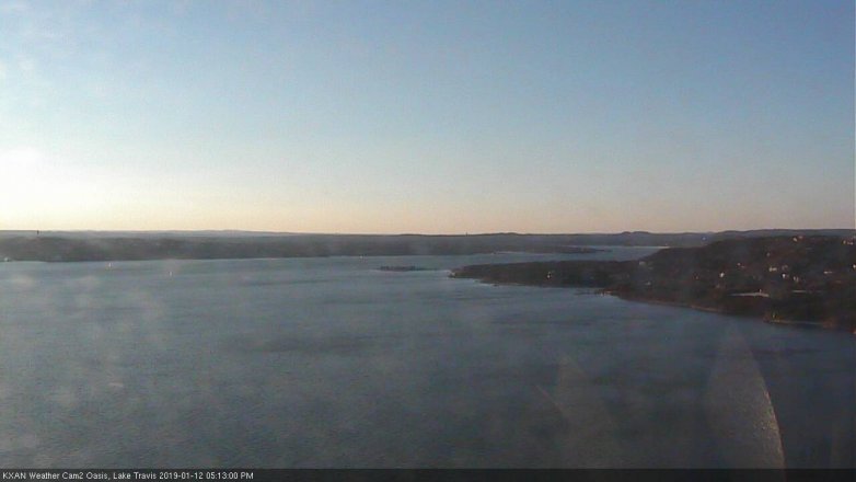 Lake Travis webcam, January 12, 2019 4:15 PM CT