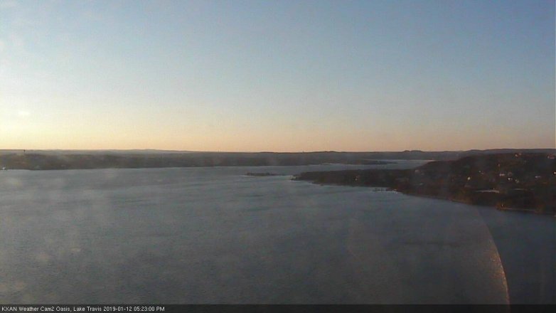 Lake Travis webcam, January 12, 2019 4:25 PM CT