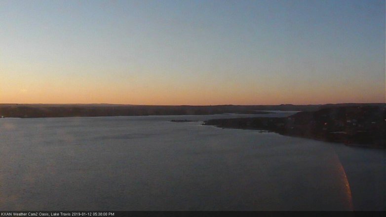 Lake Travis webcam, January 12, 2019 4:40 PM CT