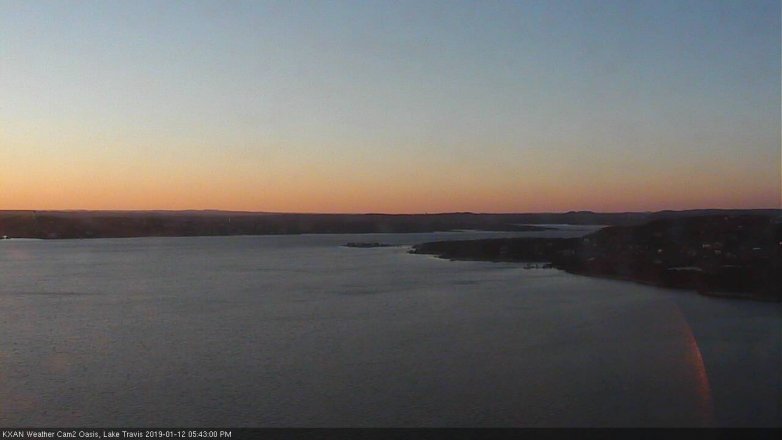 Lake Travis webcam, January 12, 2019 4:45 PM CT