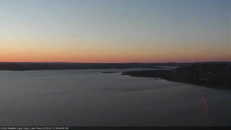 Lake Travis webcam, January 12, 2019 4:50 PM CT