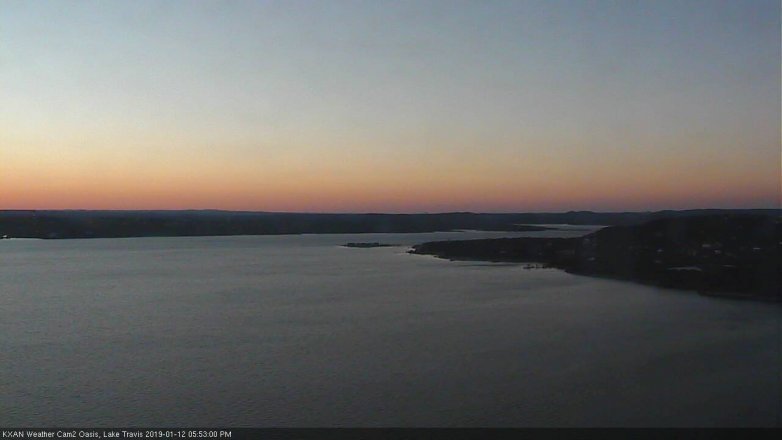 Lake Travis webcam, January 12, 2019 4:55 PM CT