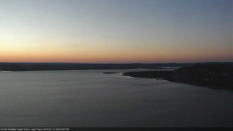 Lake Travis webcam, January 12, 2019 5:05 PM CT