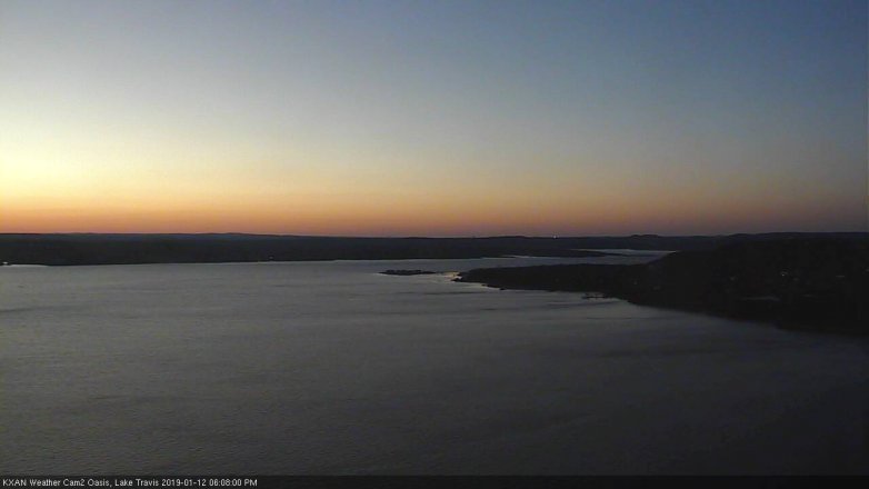 Lake Travis webcam, January 12, 2019 5:10 PM CT
