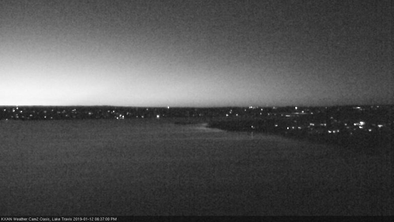 Lake Travis webcam, January 12, 2019 5:40 PM CT