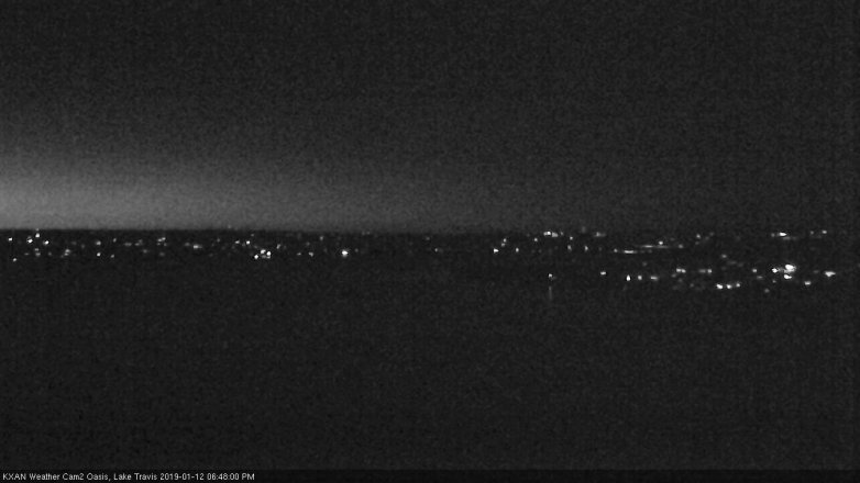 Lake Travis webcam, January 12, 2019 5:50 PM CT