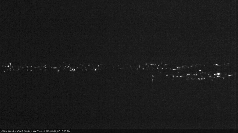 Lake Travis webcam, January 12, 2019 6:15 PM CT
