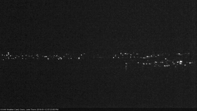 Lake Travis webcam, January 12, 2019 6:25 PM CT