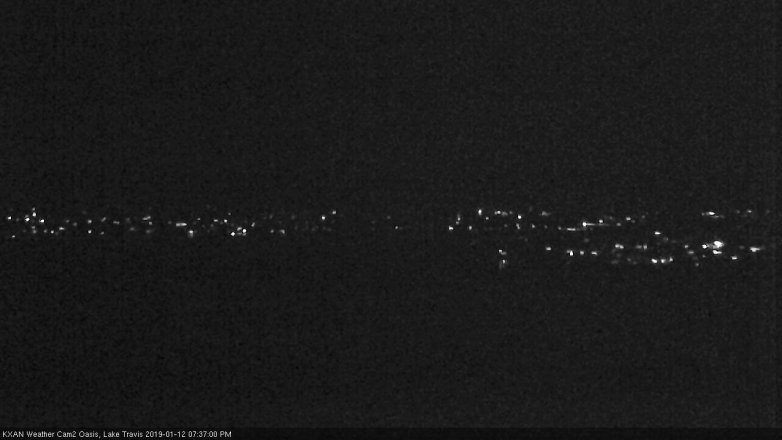 Lake Travis webcam, January 12, 2019 6:40 PM CT