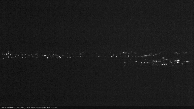 Lake Travis webcam, January 12, 2019 6:55 PM CT
