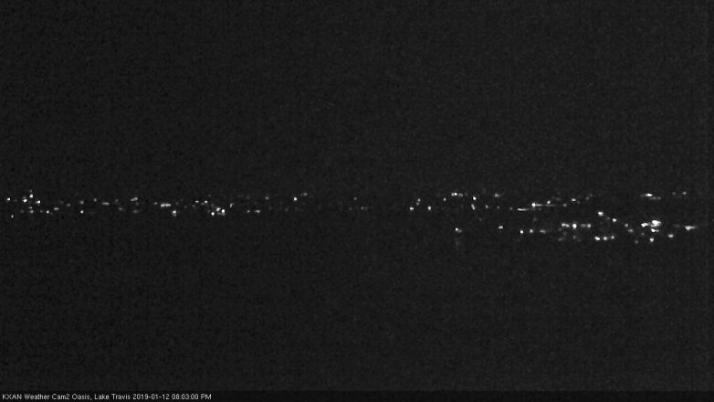 Lake Travis webcam, January 12, 2019 7:05 PM CT