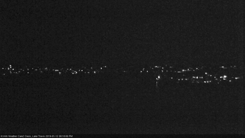Lake Travis webcam, January 12, 2019 7:20 PM CT