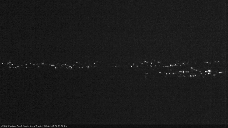 Lake Travis webcam, January 12, 2019 7:25 PM CT