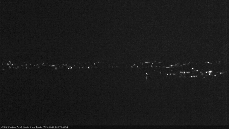 Lake Travis webcam, January 12, 2019 7:30 PM CT