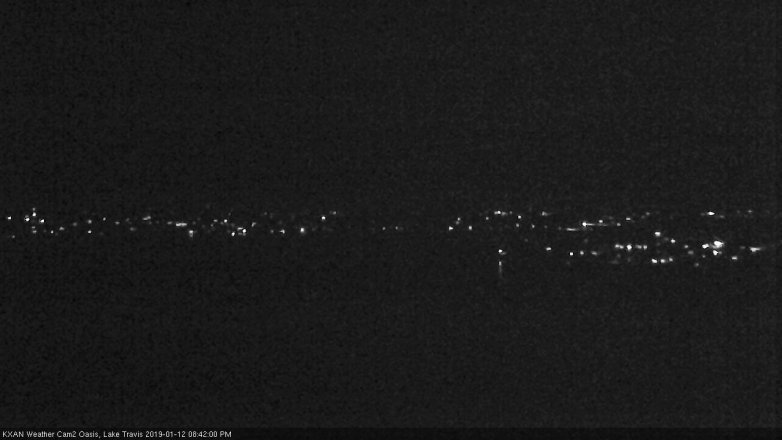 Lake Travis webcam, January 12, 2019 7:45 PM CT