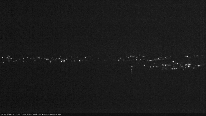 Lake Travis webcam, January 12, 2019 7:50 PM CT