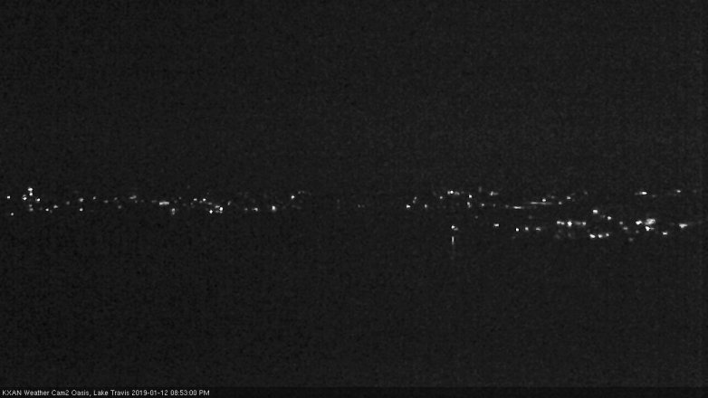 Lake Travis webcam, January 12, 2019 7:55 PM CT