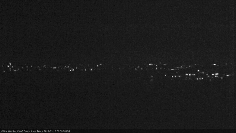 Lake Travis webcam, January 12, 2019 8:05 PM CT