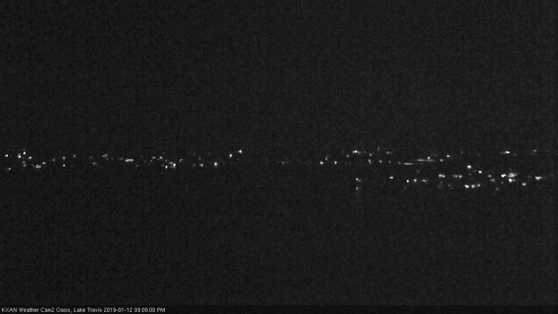 Lake Travis webcam, January 12, 2019 8:10 PM CT