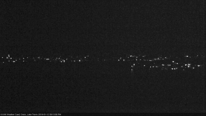 Lake Travis webcam, January 12, 2019 8:15 PM CT