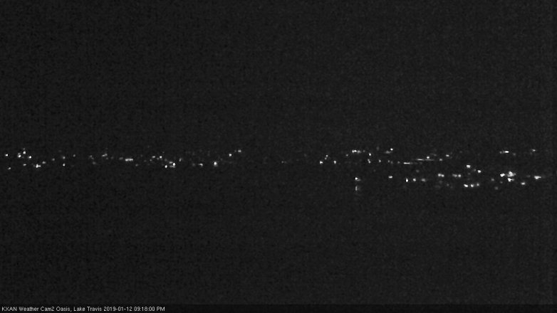 Lake Travis webcam, January 12, 2019 8:20 PM CT