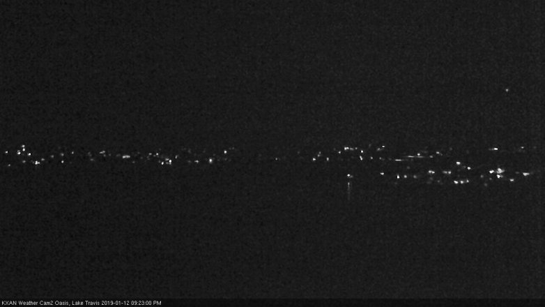 Lake Travis webcam, January 12, 2019 8:25 PM CT