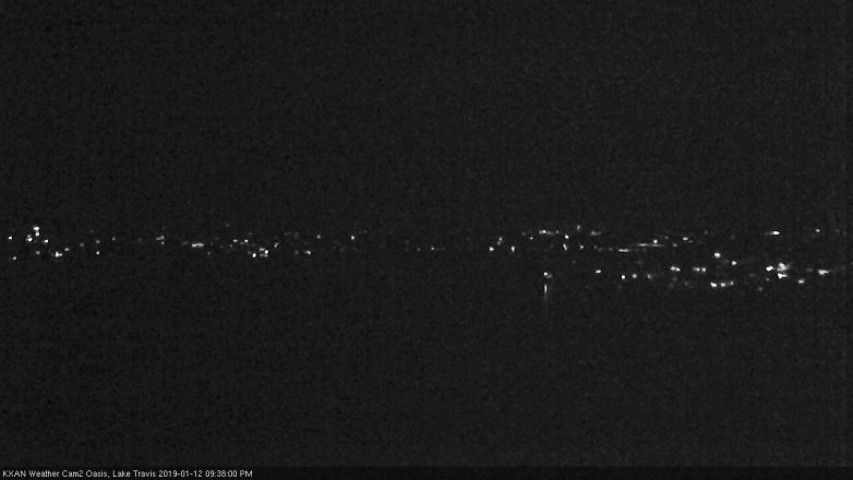 Lake Travis webcam, January 12, 2019 8:40 PM CT