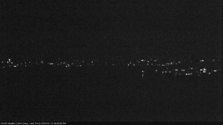 Lake Travis webcam, January 12, 2019 8:50 PM CT