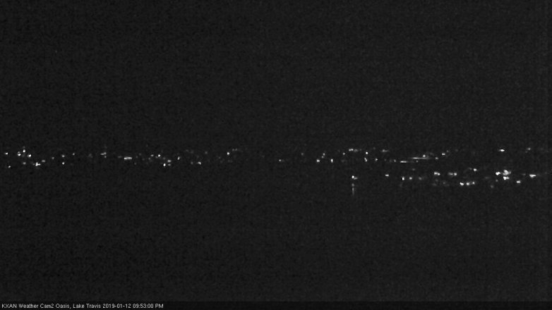 Lake Travis webcam, January 12, 2019 8:55 PM CT