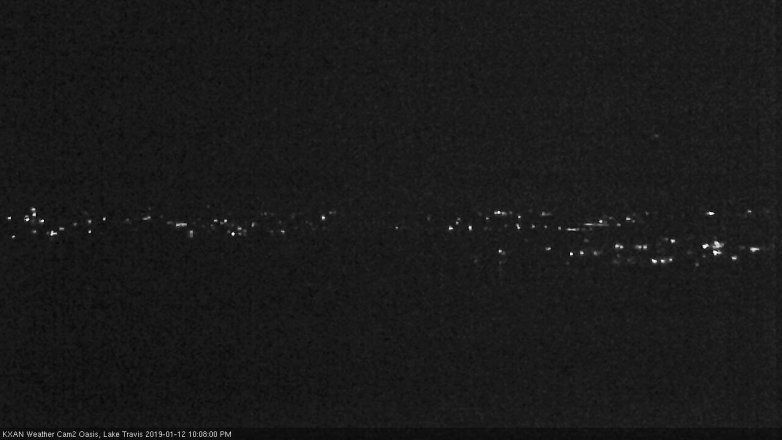 Lake Travis webcam, January 12, 2019 9:10 PM CT