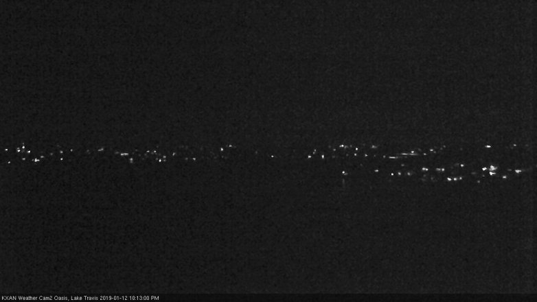 Lake Travis webcam, January 12, 2019 9:15 PM CT