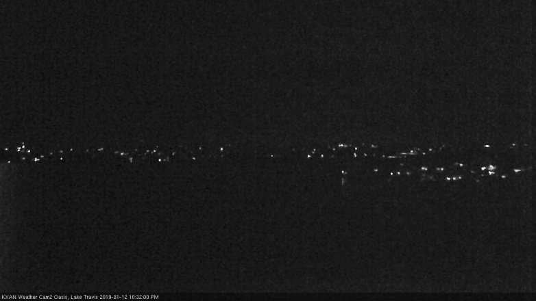 Lake Travis webcam, January 12, 2019 9:35 PM CT