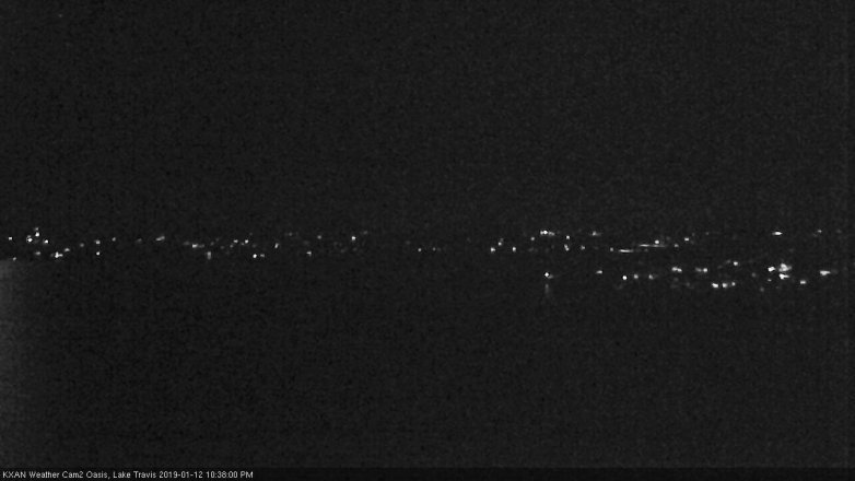 Lake Travis webcam, January 12, 2019 9:40 PM CT