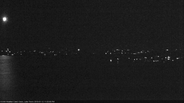 Lake Travis webcam, January 12, 2019 10:05 PM CT