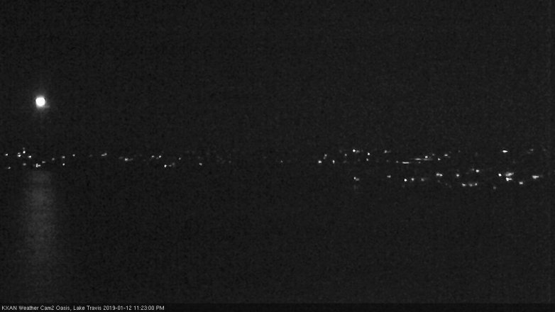 Lake Travis webcam, January 12, 2019 10:25 PM CT