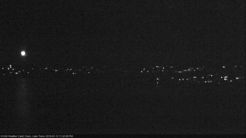 Lake Travis webcam, January 12, 2019 10:35 PM CT