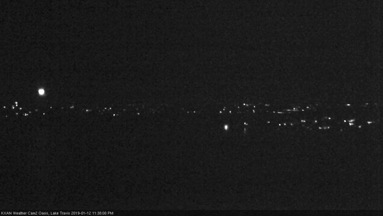 Lake Travis webcam, January 12, 2019 10:40 PM CT