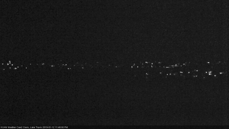 Lake Travis webcam, January 12, 2019 10:50 PM CT