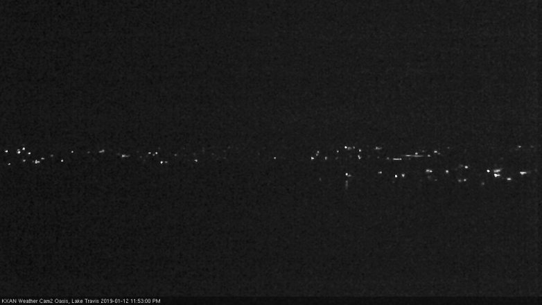 Lake Travis webcam, January 12, 2019 10:55 PM CT