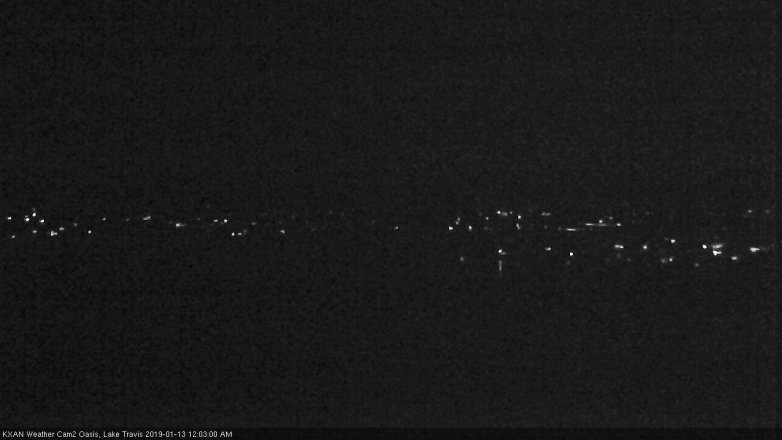 Lake Travis webcam, January 12, 2019 11:05 PM CT