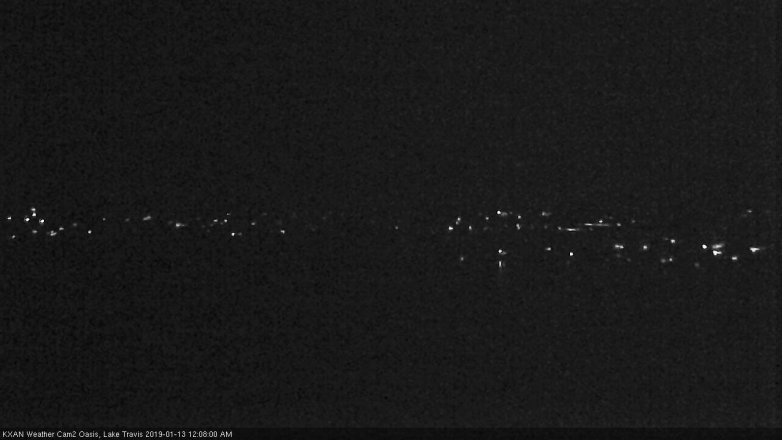 Lake Travis webcam, January 12, 2019 11:10 PM CT