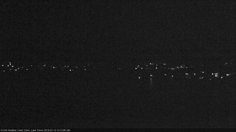 Lake Travis webcam, January 12, 2019 11:15 PM CT