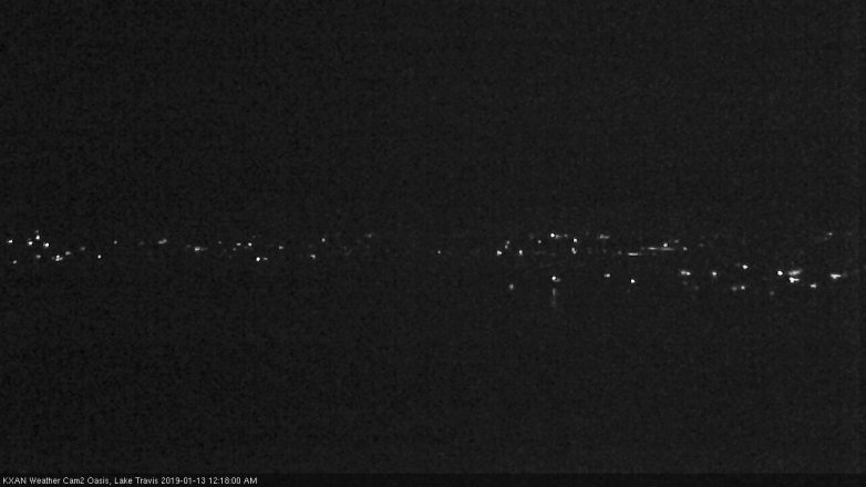 Lake Travis webcam, January 12, 2019 11:20 PM CT