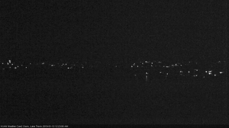 Lake Travis webcam, January 12, 2019 11:25 PM CT