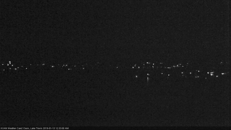 Lake Travis webcam, January 12, 2019 11:35 PM CT
