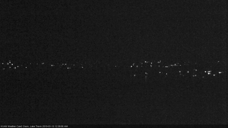 Lake Travis webcam, January 12, 2019 11:40 PM CT
